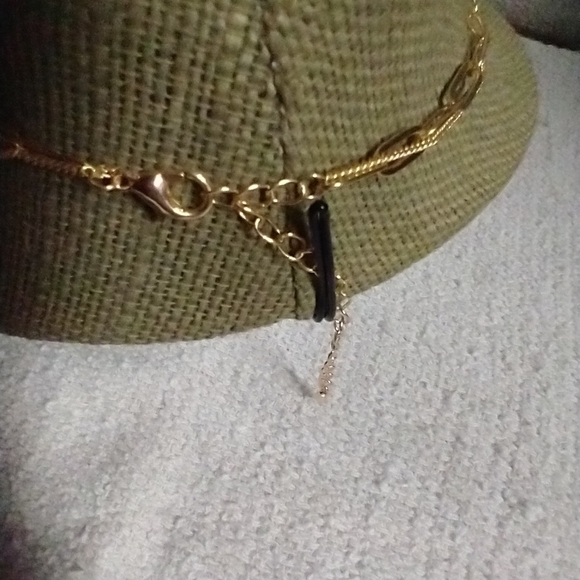 Goldtone double chain necklace - Picture 2 of 3